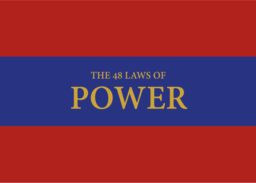 Book cover of "The 48 Laws of Power" by Robert Greene.