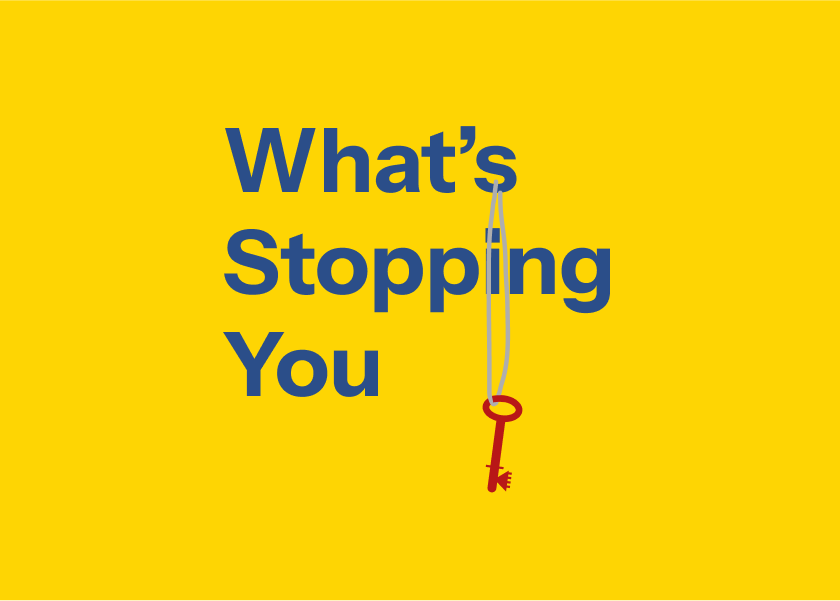 Book cover of "What's Stopping You?" by Robert Kelsey.